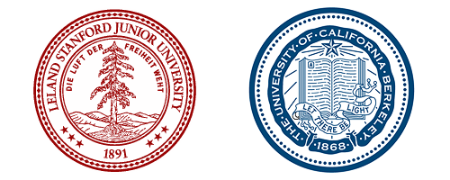 Seals of Stanford University and University of California, Berkeley